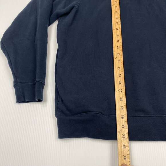 L.L Bean Men's Cotton Sweater Size 2XL Tall Navy Blue Long Sleeve 1/2 Zip Pocket - Picture 4 of 10